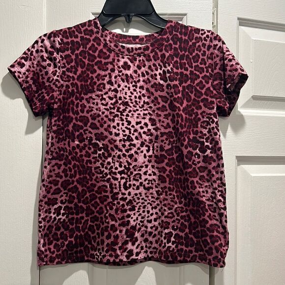 Prince Peter Collection Purple Leopard Print T-Shirt, Size XS - Picture 1 of 8